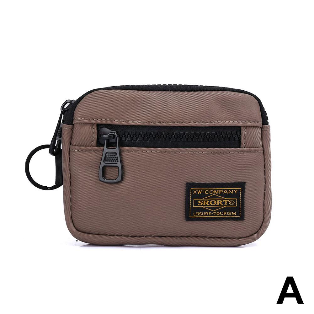 Oxford Cloth Coin Purse Portable Small Card Bag Casual Retro Canvas Zipper Key Holder Trend Youth Fashionable Oxford Cloth Purse