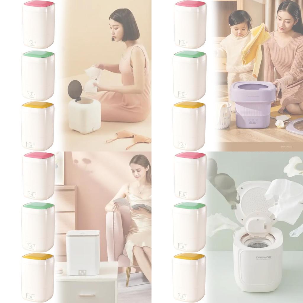 Kompakte halbautomatische Mini-Waschmaschine mit Timer für Zuhause und Reisen