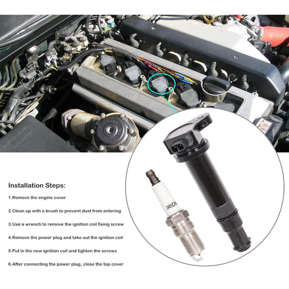 UF499 5C1586 Ignition Coils & Spark Plugs for 06-11 Hyundai/Kia 1.6L Models