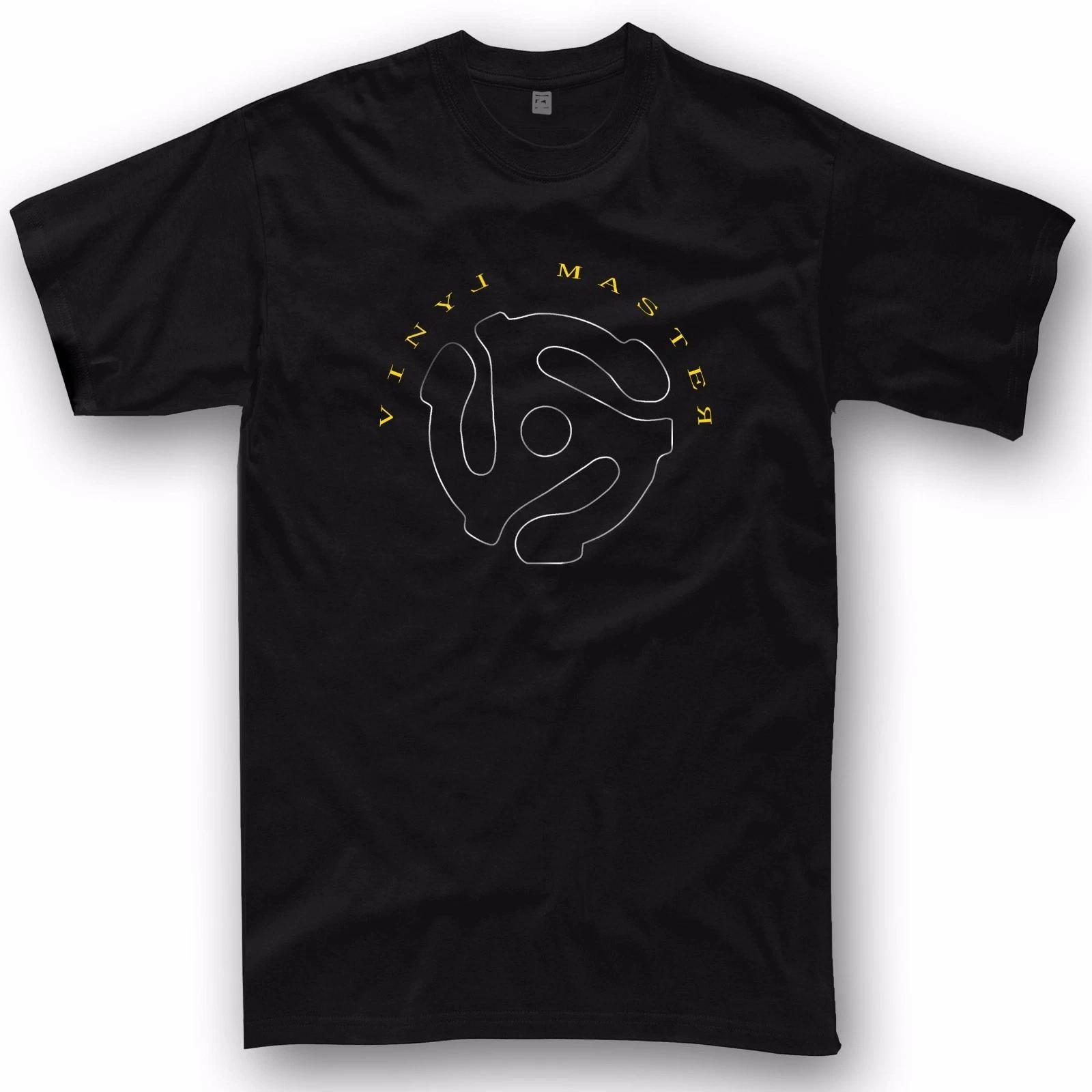 Vinyl Master T-Shirt DJ Gift Technics 45 Turntable Adapter Music Graphic Tee XXXXL