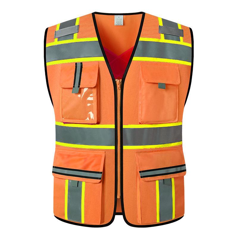 Safety Vest For Construction Workers Night Safety Workwear High Visibility Vest XL