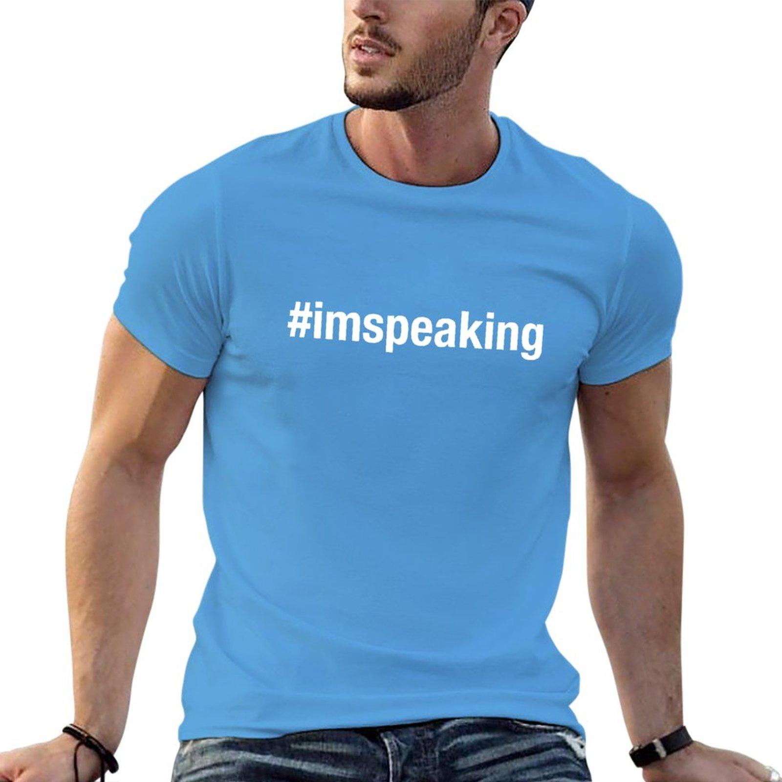Im Speaking Classic Print TShirt Anime tshirt man clothes fitted t shirts for men S