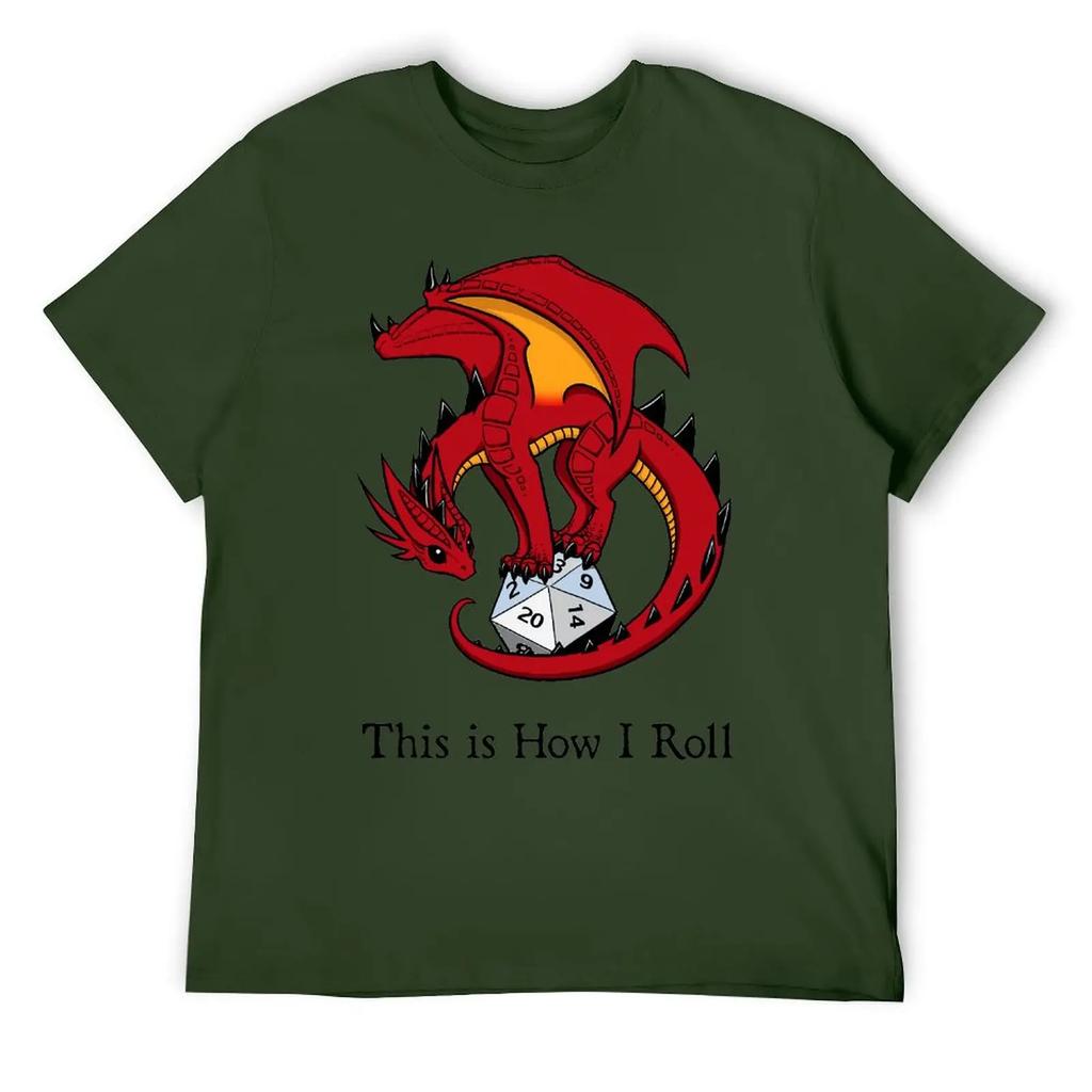 Dice Dragon Classic For Sale T-shirt Fresh Campaign  Joke Tees Cute Aactivity Competition USA Size