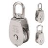 Marine Pulley Stainless Steel Lifting Single Pulley Block Wire Rope Hanging Towing Wheel for Sailboa