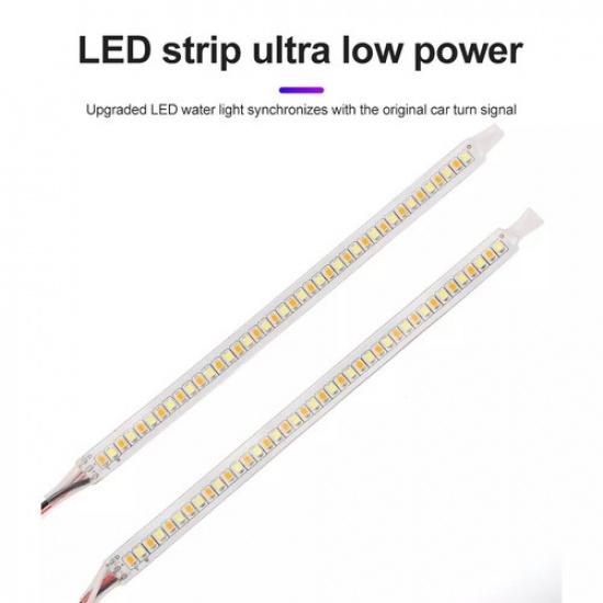 2x 14cm LED Car Side Mirror Lamp Strip Turn Signal Indicator W/ Dynamic Light