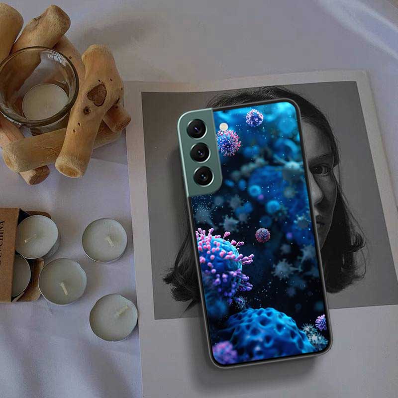 Microscope Virus Close Up Phone Case For Samsung A15 A25 A35 A55 Galaxy A12 A22 A32 A52 A72 A54 A34 A24 A14 A53 A33 A23 A13 A73