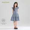 Girls' Sleeveless Plaid Cotton Dress