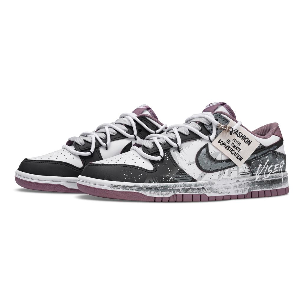 Nike Dunk After The Apocalypse Resistente a la abrasión Resistente a la abrasión Zapatillas de Skate de caña baja Unisex Negro Blanco DV0833-112(Equipo691-)