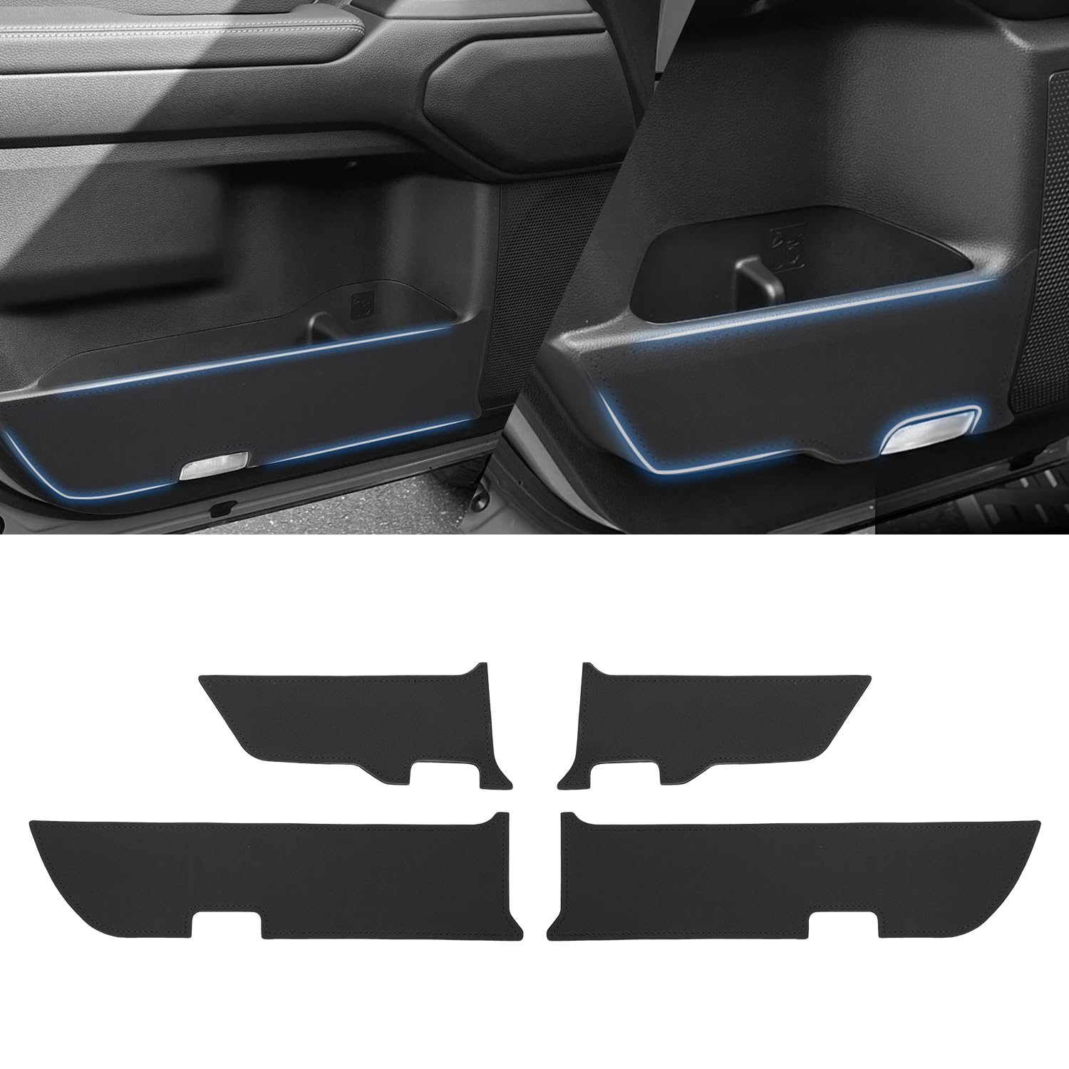 

GIMUYA Door Kick Guards and Door Trim Guards for Toyota Land Cruiser 250 April 2024 Present Scratch and Stain Custom Interior PU Set of 4 чёрный