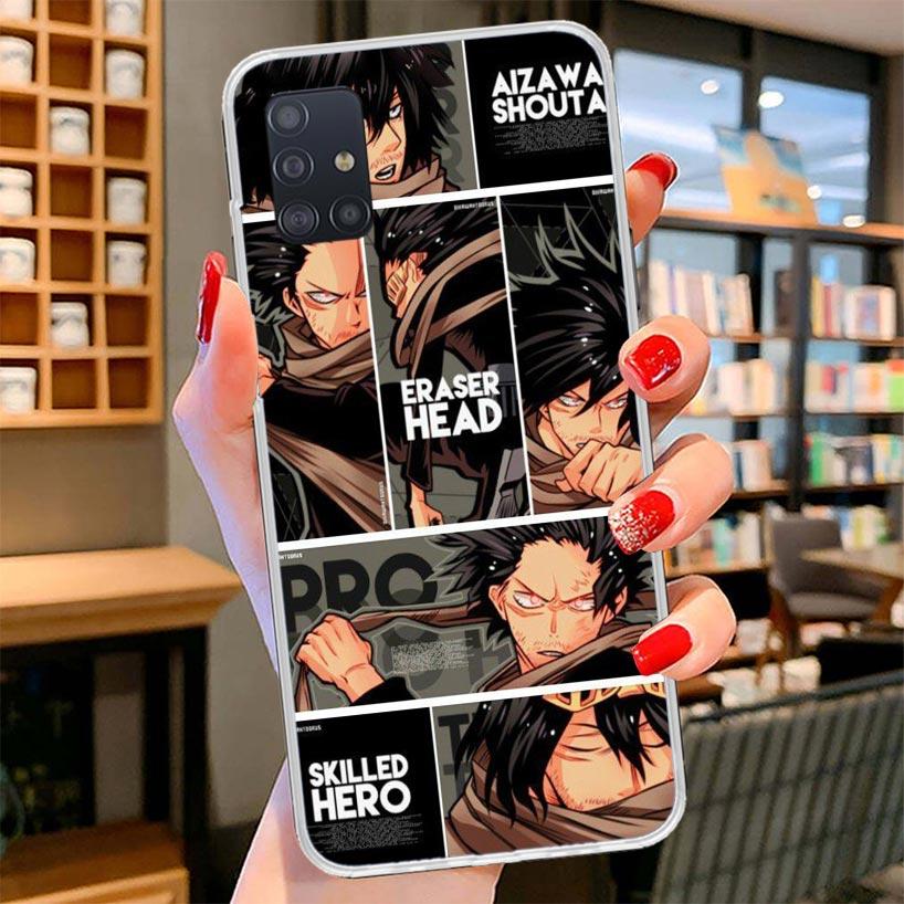My Hero Aizawa Shouta Cover Phone Case For Samsung Galaxy A12 A22 A32 A52 A72 A02S Phone Case Note 20 Ultra 10 S10 Plus A51 A71