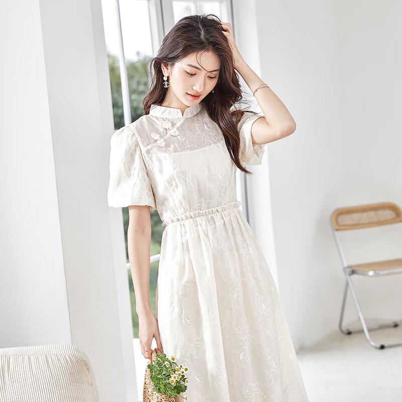 VICTORIA&VERA Women's New Chinese Style Midi Dress