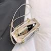 Trendy Diamond Quilted Faux Leather Shoulder Bag for Women Korean Style Fashionable Crossbody Square Purse