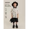 YuYou Boy's Dog Print Short-Sleeve Shirt