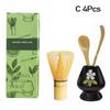 3/4Pcs Japanese Matcha Tea Set Safe Bamboo Whisk Teaspoon Tea Spoon Sets Indoor Beverage Shop Tea-Making Tools Accessories