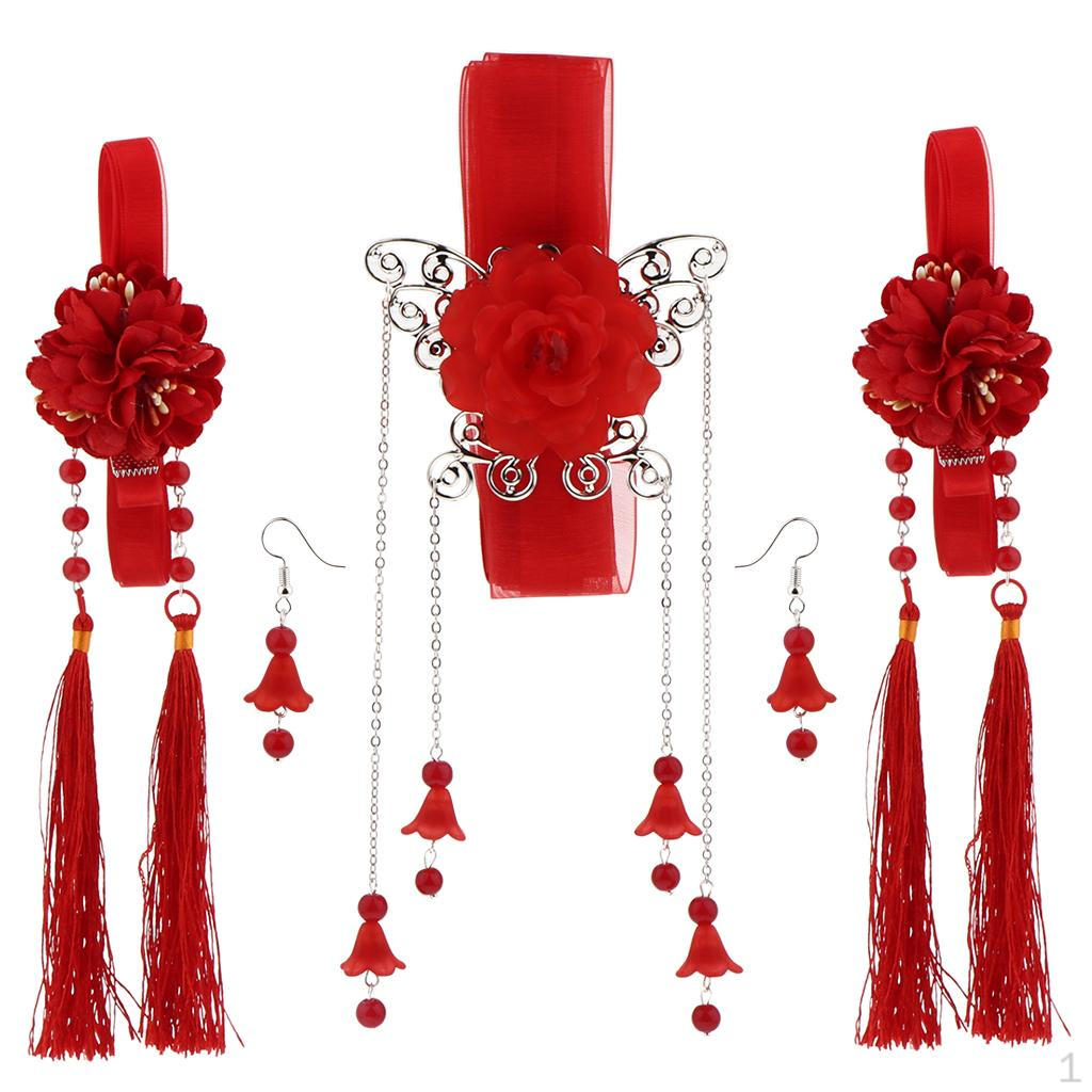 

1 Set Barrette Hanfu Cosplay Earring&