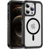 iPhone 12 Pro Max Case with Frame, MagSafe-Resistant, Clear/Black