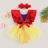 Baby Girl Romper, Summer Ruffle Sleeveless Dress Casual Party Tops + Headband Outfit