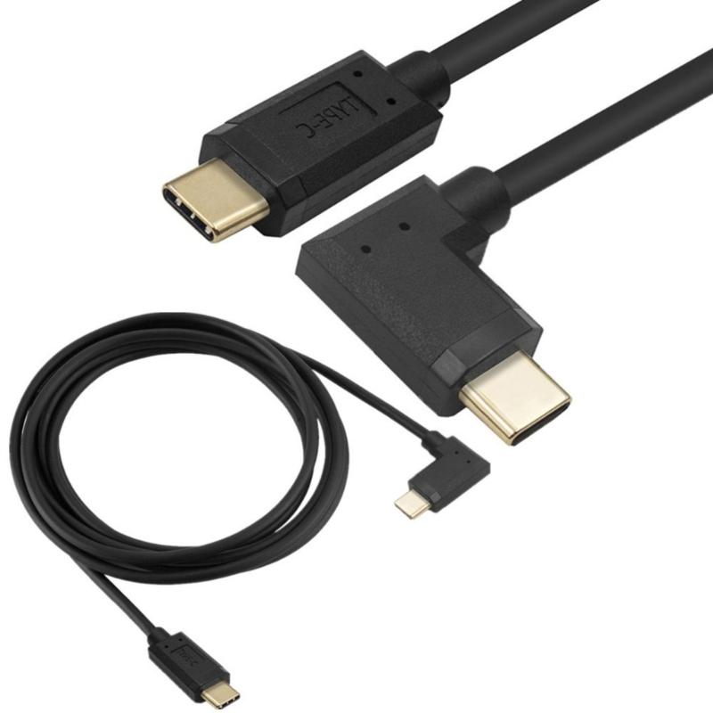 90 Degree Angle Type C Male to Male Cable 10Gbps Data Transmission Right Angle USB Charging Wire for Mobile Phone