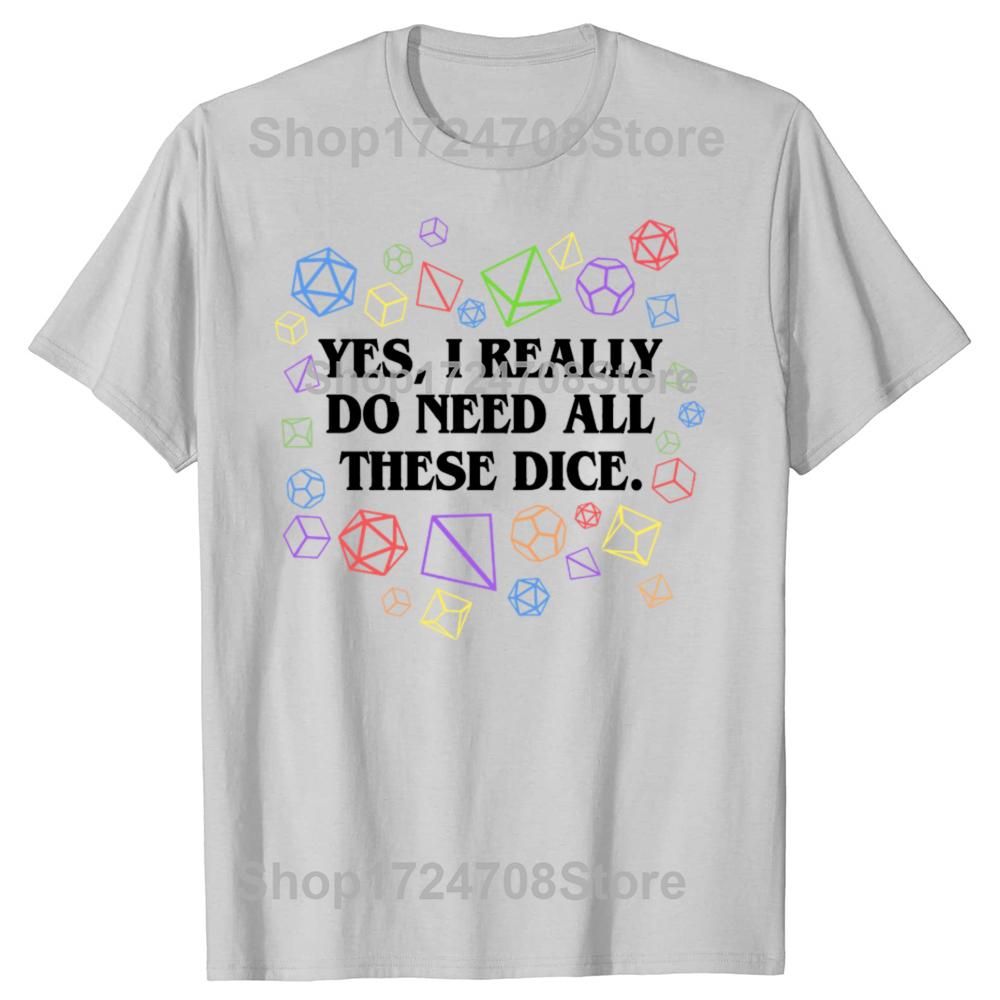 Men Women Dungeon And Dragon Dice Tabletop RPG T Shirts Accessories DND Game 100% Cotton T-shirt Clothes Fashion Tee Shirt