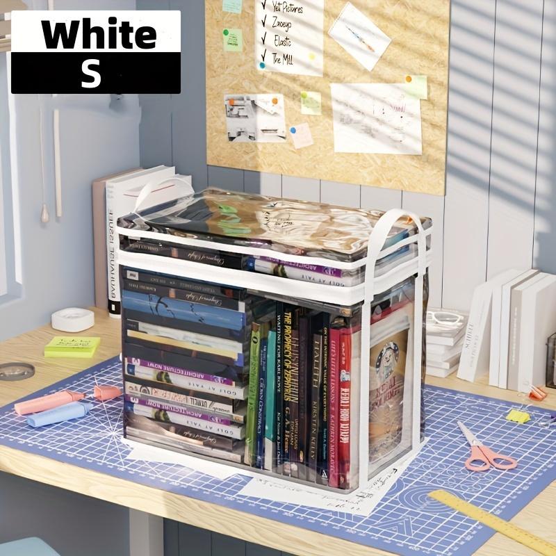 Comic Book Storage Bag Transparent Collection Container Stackable Case with Zipper Handle Dust Proof Organizer Collapsible Pouch