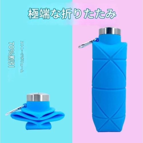 Ladfrol Eco-Friendly Water Bottles, 2-Pack, Foldable, Large Capacity, Silicone, Portable, Leak-Proof, Suitable for Hiking, Waterproof, Heat-Resistant,