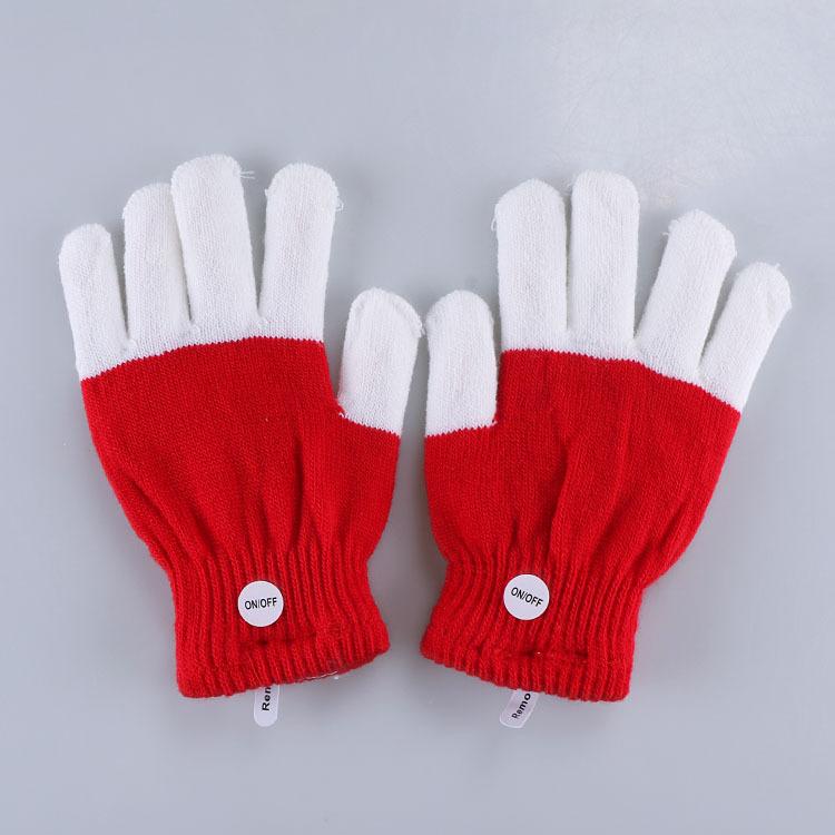 Gants Lumineux LED à Bout Des Doigts Noirs - Pour Fêtes, Clubs, Concerts - Couleurs Changeantes Et Modes Clignotants - 9