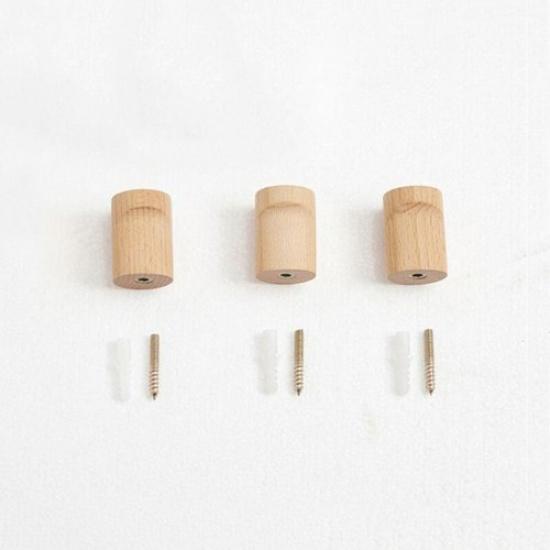 3Pcs Wooden Hooks Wall Mounted Hook Modern Coat Rack Room Hanging Hat Hook Decor