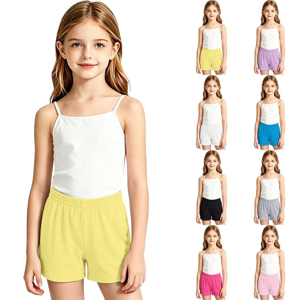 Kids Color Elastic High Waist Flared Stretch Pants for Running Dance Yoga Fitness