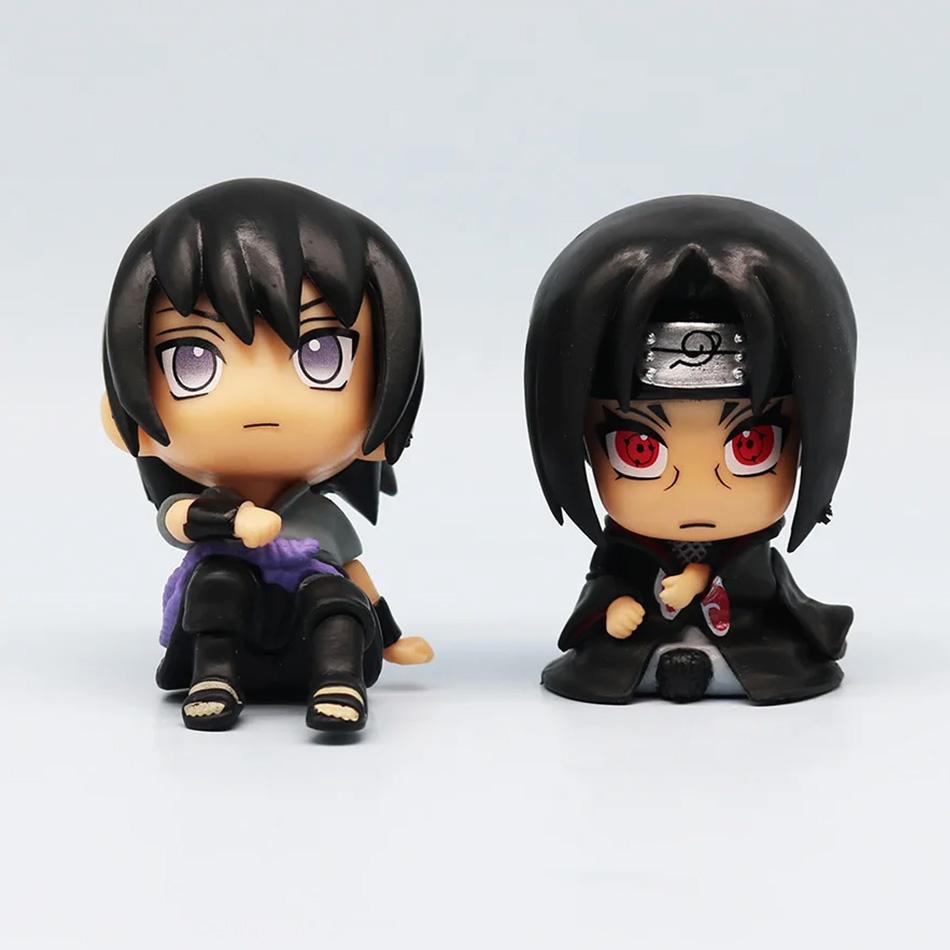 Naruto Anime Figürü Naruto Kakashi Aksiyon Figürü Q Sürümü Kawaii Sasuke Itachi Figürü Araba Dekorasyonu Koleksiyon Model Oyuncak