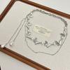 Strass Schmetterling Perlen Choker Halskette Schmuck Glänzender Quasten Choker Brautschmuck