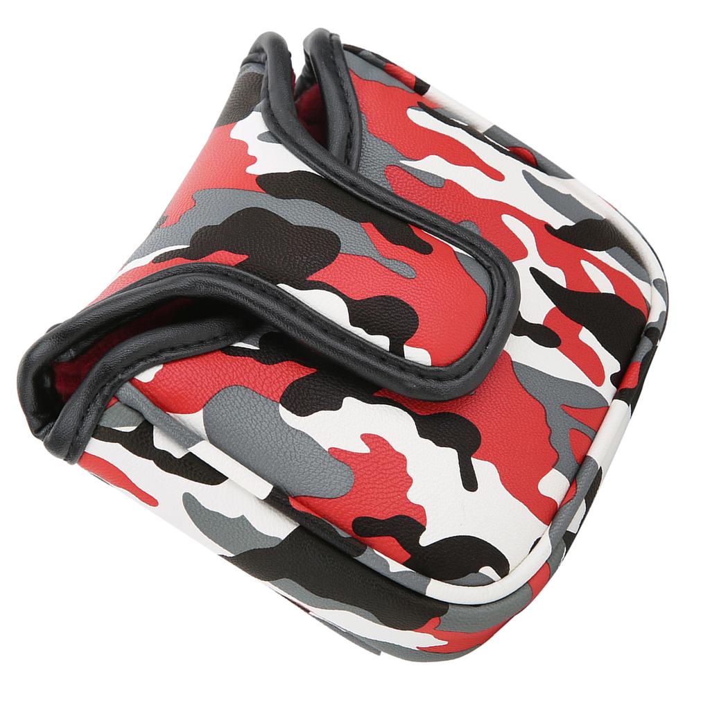 Square Golf Putter Cover Headcover Camouflage Waterproof PU Golf Club Head Cover Magnetic Closure Accessory