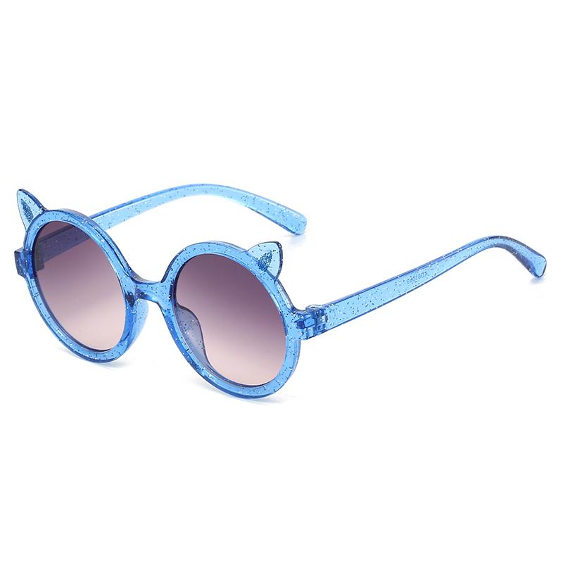 New Kids Sunglasses Cute Cat Ears Round Sun Glasses Simple Sweet Boys Girls Eyeglasses  Fashion Trend Children Sunglasses Uv400