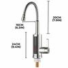 Electric Instant Heater Faucet Tap 360Rotation LED Digital Display Hot Water Kitchen Faucet Tankless Hot Cold Mixer Tap 3000W