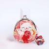 Doll Maneki Neko Coin Purse Flower Printing Card Holder Fashion Design Lucky Cat Clutch Bag  Travel