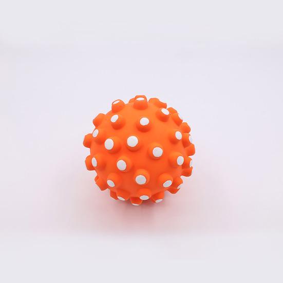 Squeaky Dog Ball Latex Textured Ball Dog Chew Toy Teeth Cleaning Toy for Large Medium Small Dogs Interactive Fetch