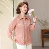 2026 Spring/Summer Stylish Seven-Sleeve Printed Top for Middle-Aged & Elderly Women
