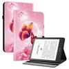 For Amazon Kindle Paperwhite (2024) Lærveske Mønstertrykt Støtte Nettbrettdeksel med Kortlommer