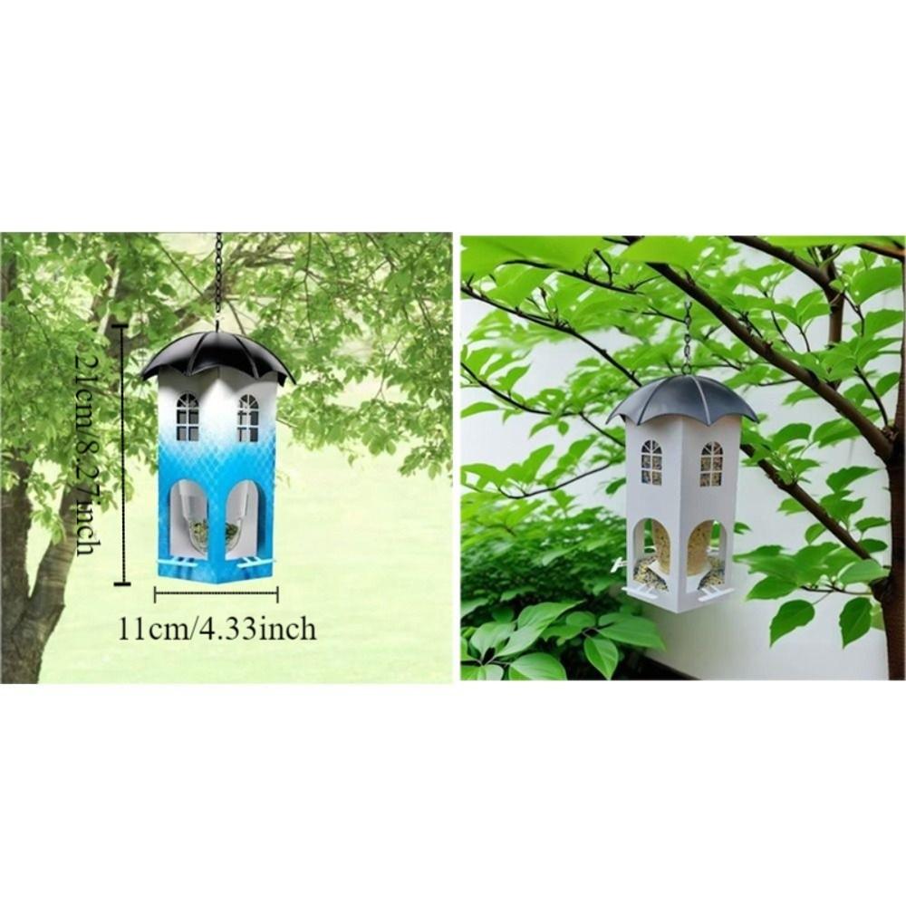 Waterproof Castle Bird Feeder Squirrel Proof Bird Feeding Station Hanging Bird Feeder  Patio
