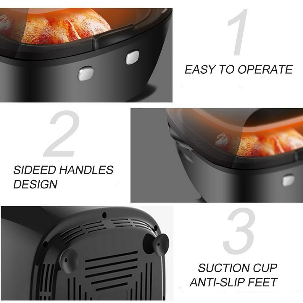 6L Horkovzdušná fritéza Zdravý hrnec Nízkotučná Bez oleje Kuchyňská trouba Časovač 1350W Chytrý dotykový displej Elektrická fritéza Kuchyňské vaření