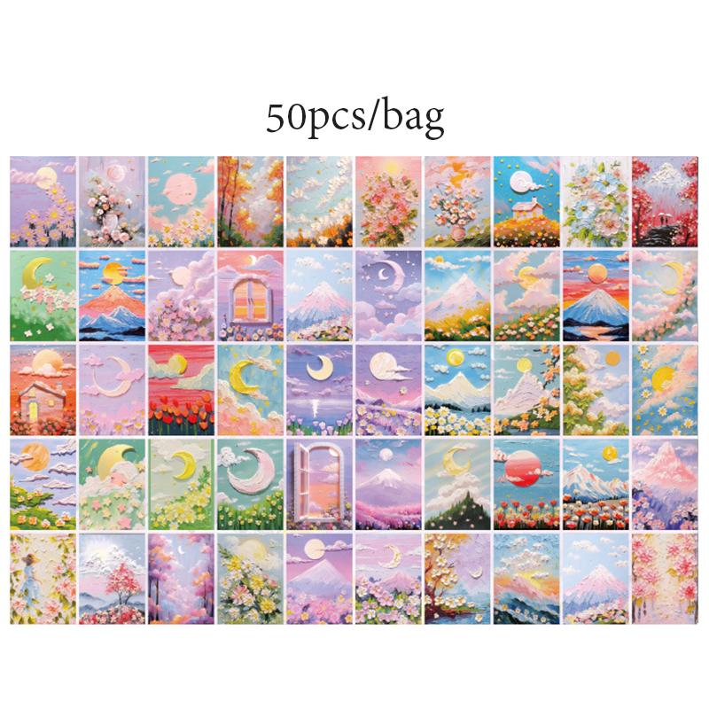 50 φύλλα/βιβλίο Χαρτί Scrapbook Κινούμενα Σχέδια Τοπίο Χαρακτήρας Στυλ Μικρός Πρίγκιπας Ιριδίζον Εγχειρίδιο Scrapbook Διακόσμηση Ημερολογίου