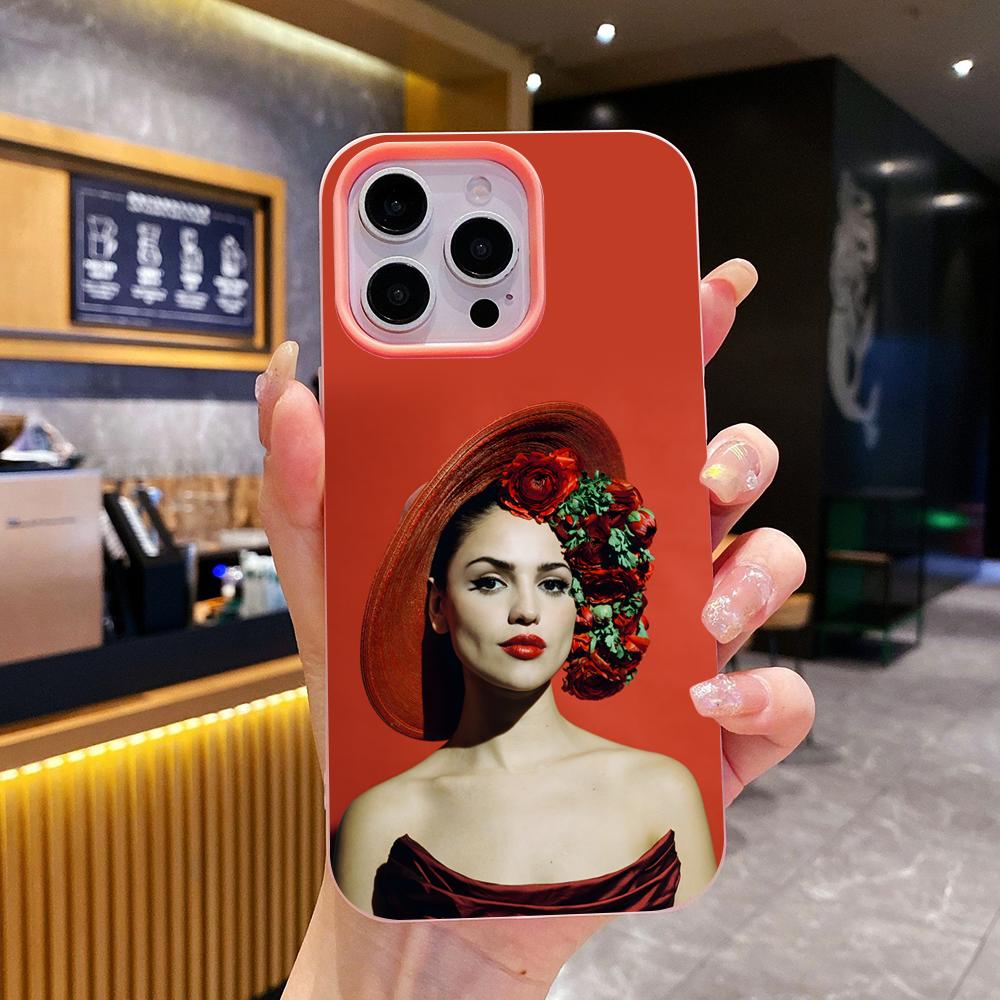Fashion Eiza Gonzalez Jelly Double layer Pink Mobile Phone Case for iPhone 17 16 15 14 13 12 11 Air Pro Max Plus Protective