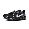 Nike Air Monarch 4 Dawn Cushioning Lightweight Height Increasing Low Top Chunky Sneakers Men's Black Silver 415445-001(Team305-)