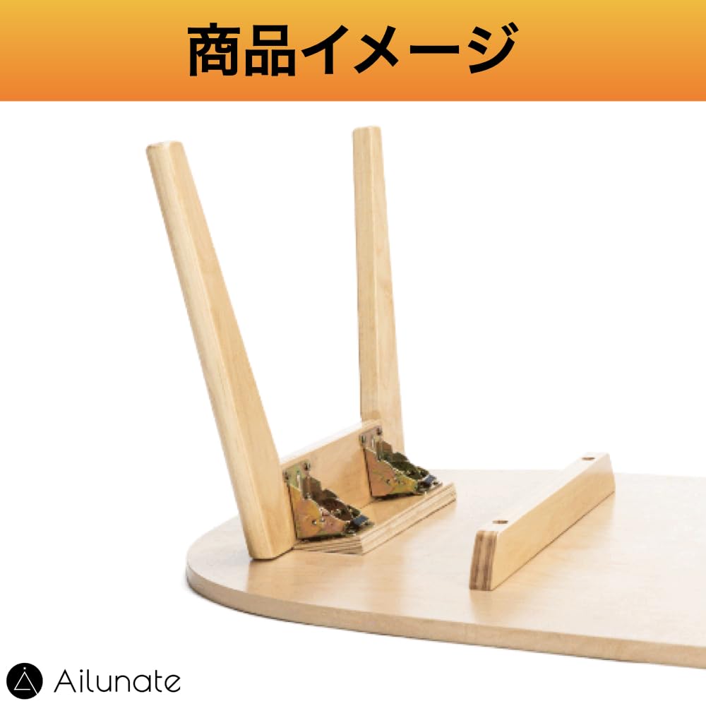 Ailunate Folding Leg Brackets, Set of 4 with 40 Screws, Locking, for Tables, Desks, Kotatsu, Folding, DIY Repair (Silver)