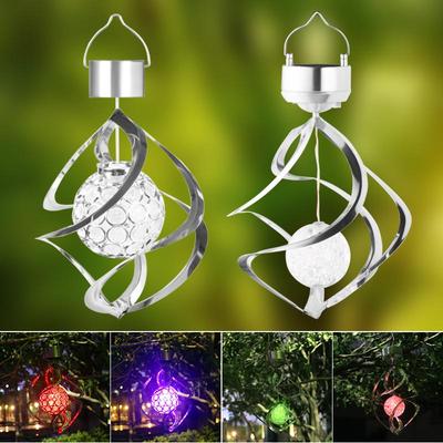 Bunter Solar-Windspinner LED-Licht: Wasserdichte RGB Rasendekoration