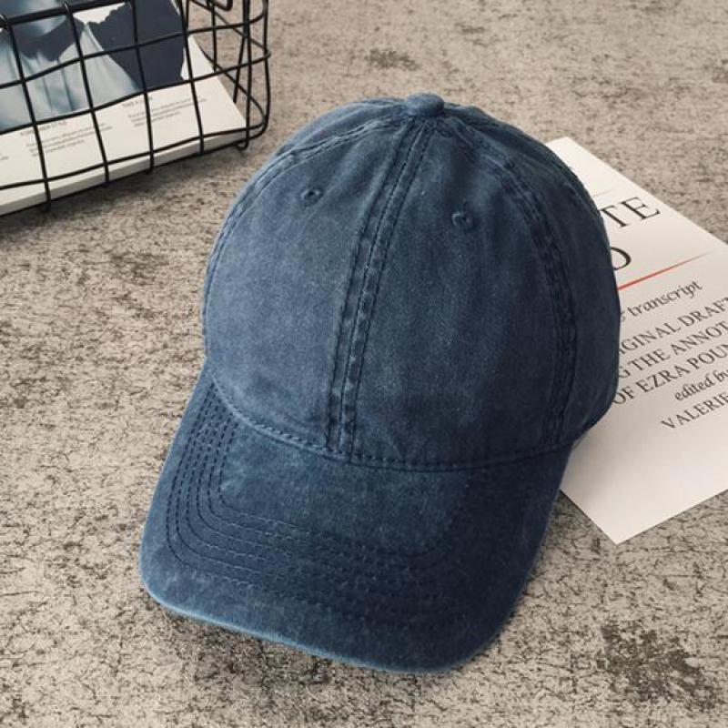 Wyprała Czapka Baseballowa Damska Męska Letnia Czapka Snapback Regulowana Vintage Miękka Codzienna Daszek Przeciwsłoneczny Street Czapka Trucker Jednolity Kolor Czapka Ojca