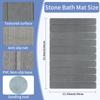 Foldable Stone Bath Mat, Super Absorbent Diatomaceous Earth Mat, Non-Slip Quick Dry Bathroom Shower Mat - 23.6x15.5 Inch