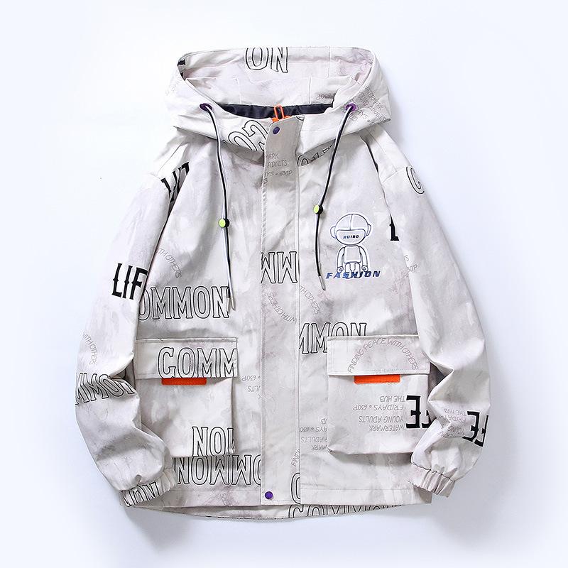 

Осенне-зимнее пальто мужское инструментальное американское повседневное модное брендовое ретро-куртка граффити куртка Alien мужская 4XL