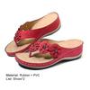 Rubber Women Slippers Open Toe Unique Flower Wedge Round Toe Women Slippers