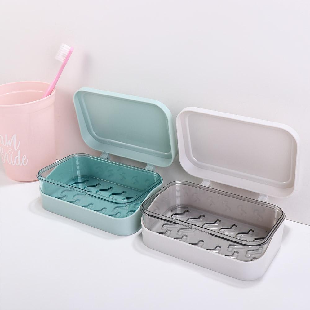 Portable Durable Drain Sealing Dustproof With Lid Soap Container Soap Dish Soap Box Soap Case