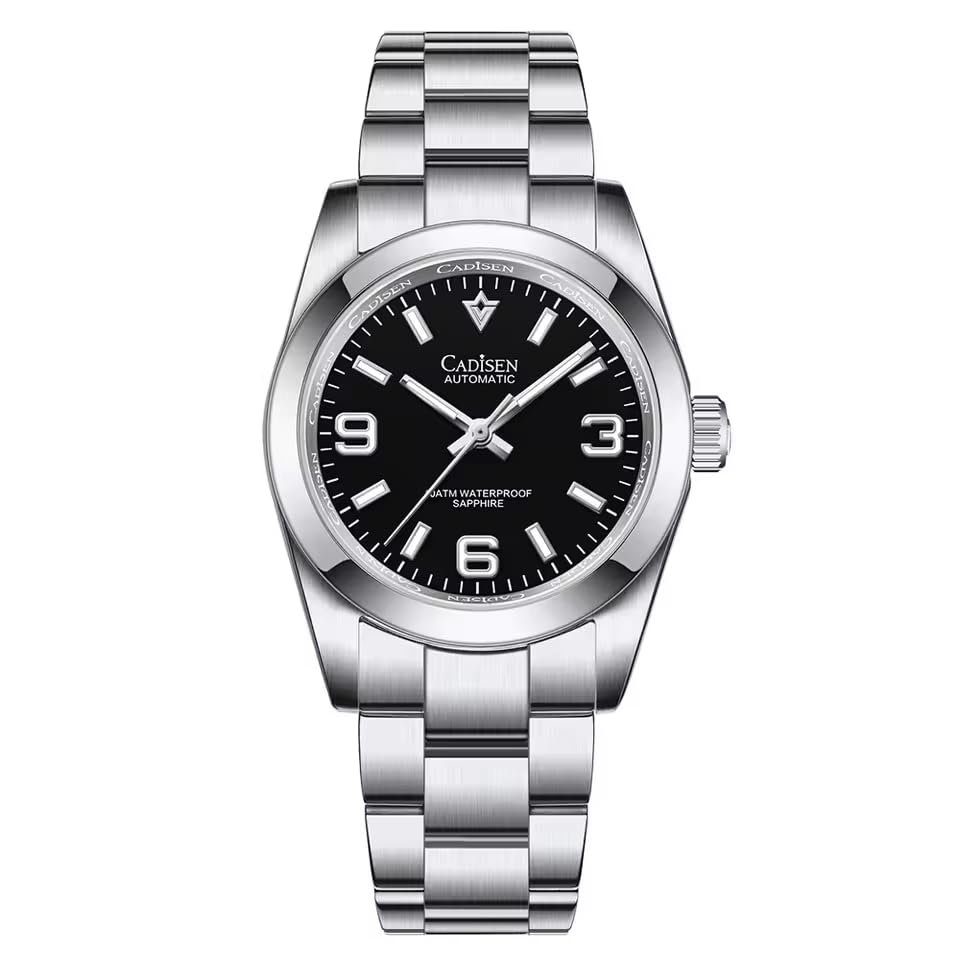 

CADISEN Made in NH35 German Retro Water Resistant to 10 Mechanical Case Dress Stainless Sapphire Coming of Age Present C8213 Men s Watch, Automatic,